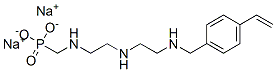 disodium [[[2-[[2-[[(4-vinylphenyl)methyl]amino]ethyl]amino]ethyl]amino]methyl]phosphonate 结构式