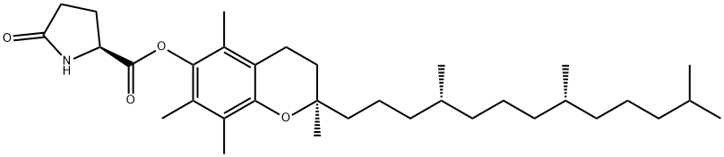 [2R-[2R*(4R*,8R*)]]-3,4-dihydro-2,5,7,8-tetramethyl-2-(4,8,12-trimethyltridecyl)-2H-1-benzopyran-6-yl 5-oxo-L-prolinate 结构式
