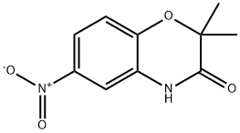 2,2-二甲基-6-硝基-2H-1,4-苯并恶唑-3(4H)-酮, 85160-84-5, 结构式