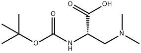 N-叔丁氧羰基-3-(二甲基氨基)丙氨酸, 851653-36-6, 结构式