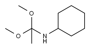 N-(1,1-dimethoxyethyl)cyclohexylamine 结构式