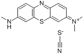 3-(ジメチルアミノ)-7-(メチルアミノ)フェノチアジン-5-イウム・チオシアナート 化学構造式