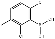 2,6-ジクロロ-3-メチルフェニルボロン酸 化学構造式
