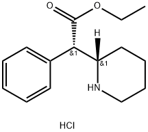 ethyl (2S)-phenyl[(2S)-piperidin-2-yl]ethanoate hydrochloride Structure