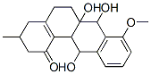 (+)-3,4,5,6,6a,7,12,12a-Octahydro-6a,7,12-trihydroxy-8-methoxy-3-methylbenzo[a]anthracene-1(2H)-one Struktur