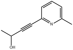 (RS)-4-(6-methylpyridin-2-yl)but-3-yn-2-ol 化学構造式