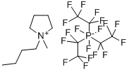 1-Butyl-1-methylpyrrolidinium tris(pentafluoroethyl)trifluorophosphate Structure