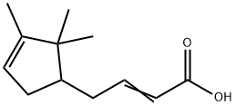 4-(2,2,3-トリメチル-3-シクロペンテン-1-イル)-2-ブテン酸 化学構造式