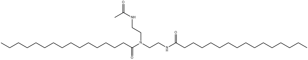 N-[2-(acetylamino)ethyl]-N-[2-[(1-oxohexadecyl)amino]ethyl]hexadecan-1-amide 结构式