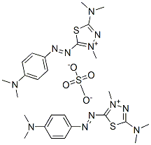 bis[5-(dimethylamino)-2-[[4-(dimethylamino)phenyl]azo]-3-methyl-1,3,4-thiadiazolium] sulphate 结构式
