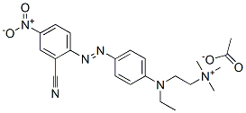 [2-[[4-[(2-cyano-4-nitrophenyl)azo]phenyl]ethylamino]ethyl]trimethylammonium acetate 结构式