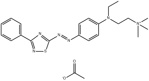 [2-[ethyl[4-[(3-phenyl-1,2,4-thiadiazol-5-yl)azo]phenyl]amino]ethyl]trimethylammonium acetate Struktur