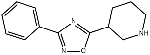 3-(3-フェニル-1,2,4-オキサジアゾール-5-イル)ピペリジン HYDROCHLORIDE 化学構造式