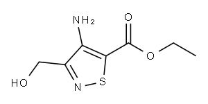 5-Isothiazolecarboxylicacid,4-amino-3-(hydroxymethyl)-,ethylester(9CI) Struktur