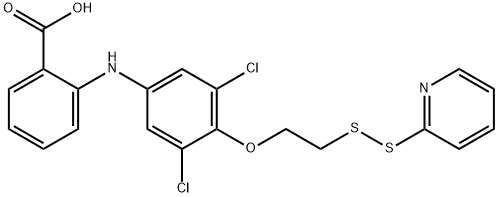 Benzoic  acid,  2-[[3,5-dichloro-4-[2-(2-pyridinyldithio)ethoxy]phenyl]amino]- Struktur
