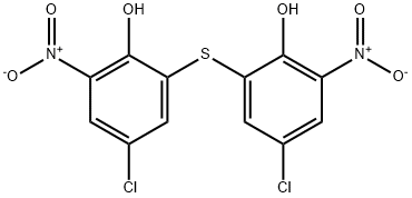 4-CHLORO-2-(5-CHLORO-2-HYDROXY-3-NITROPHENYL)SULFANYL-6-NITROPHENOL, 852-20-0, 结构式