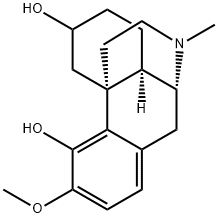 3-methoxy-17-methylmorphinan-4,6-diol Struktur