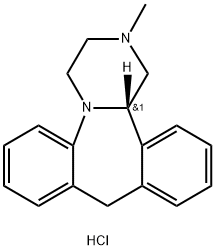 (S)-1,2,3,4,10,14b-hexahydro-2-methyldibenzo[c,f]pyrazino[1,2-a]azepine monohydrochloride Structure