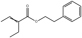 2-phenylethyl 2-ethyl-2-butenoate Struktur