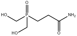 3-[bis(hydroxymethyl)phosphinyl]propionamide Structure