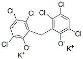 potassium hydrogen 2,2'-methylenebis[3,4,6-trichlorophenolate] 结构式