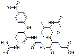 L-Argininamide, N-acetyl-L-isoleucyl-L-alpha-glutamylglycyl-N-(4-nitro phenyl)- Structure