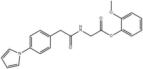 Glycine, N-((4-(1H-pyrrol-1-yl)phenyl)acetyl)-, 2-methoxyphenyl ester 结构式