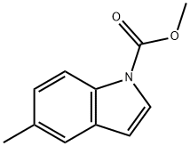 1H-Indole-1-carboxylic  acid,  5-methyl-,  methyl  ester 结构式
