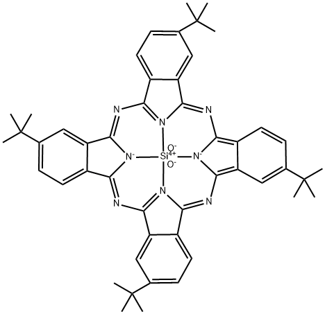 四叔丁基酞菁硅水合物, 85214-70-6, 结构式