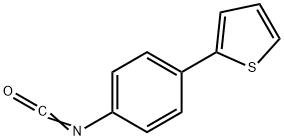 2-(4-イソシアナトフェニル)チオフェン 化学構造式
