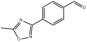 4-(5-メチル-1,2,4-オキサジアゾール-3-イル)ベンズアルデヒド 化学構造式