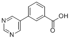 3-ピリミジン-5-イル安息香酸 化学構造式