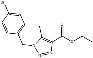 1-(4-ブロモベンジル)-5-メチル-1H-1,2,3-トリアゾール-4-カルボン酸エチル 化学構造式