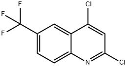 2,4-ジクロロ-6-(トリフルオロメチル)キノリン 化学構造式