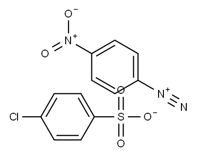 4-ニトロベンゼンジアゾニウム・4-クロロベンゼンスルホナート 化学構造式