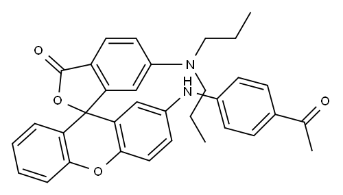 2'-[(4-acetylphenyl)amino]-6-(dipropylamino)spiro[isobenzofuran-1[3H]-9'[9H]-xanthene]-3-one Structure
