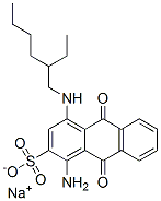 sodium 1-amino-4-[(2-ethylhexyl)amino]-9,10-dihydro-9,10-dioxoanthracene-2-sulphonate 结构式