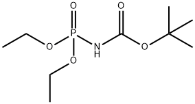 N-(tert-ブトキシカルボニル)ホスホロアミド酸ジエチル 化学構造式