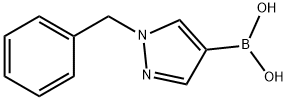 1-苯甲基-1H-吡唑-4-硼酸, 852362-22-2, 结构式