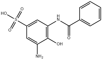 3-amino-5-benzamido-4-hydroxybenzenesulphonic acid Struktur