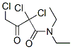 2,2,4-トリクロロ-N,N-ジエチル-3-オキソブタンアミド 化学構造式