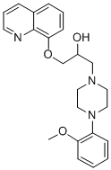 1-Piperazineethanol, 4-(2-methoxyphenyl)-alpha-((8-quinolinyloxy)methy l)- Struktur
