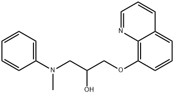 1-(Methylphenylamino)-3-(8-quinolinyloxy)-2-propanol 结构式