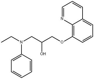 1-(Ethylphenylamino)-3-(8-quinolinyloxy)-2-propanol Struktur