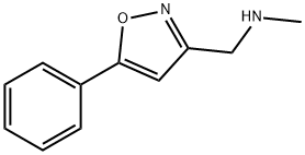 N-メチル-1-(5-フェニル-3-イソオキサゾリル)メタンアミン 化学構造式