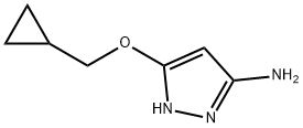 5-(シクロプロピルメトキシ)-1H-ピラゾール-3-アミン 化学構造式