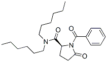 (S)-1-benzoyl-N,N-dihexyl-5-oxopyrrolidine-2-carboxamide,85248-84-6,结构式