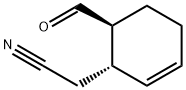 2-Cyclohexene-1-acetonitrile, 6-formyl-, trans- (9CI),85251-20-3,结构式