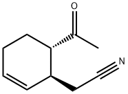 2-Cyclohexene-1-acetonitrile, 6-acetyl-, trans- (9CI),85251-21-4,结构式