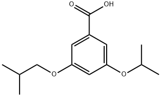 3-(2-Methylpropoxy)-5-(propan-2-yloxy)benzoic acid Struktur
